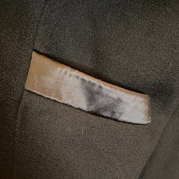 Oleg Cassini women wool black jacket, six rhinesto - Picture 8 of 9